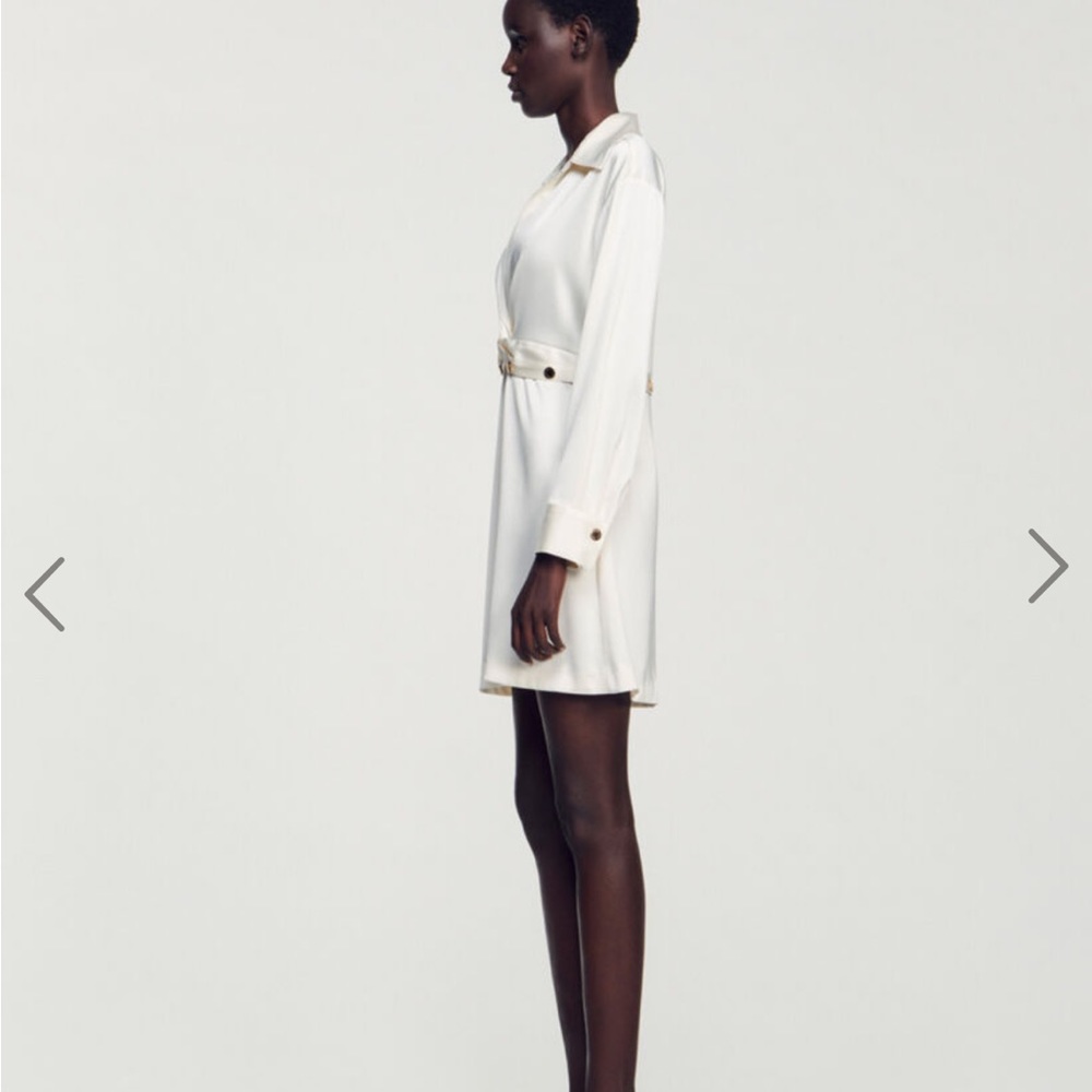 NWT: SANDRO satin-effect dress